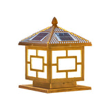 Vintage Solar Lantern Metal Outdoor Patio Table Lamp Image - 7