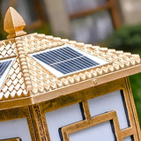 Vintage Solar Lantern Metal Outdoor Patio Table Lamp Image - 8