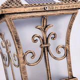 Vintage Solar Lantern Outdoor Garden Column Light Image - 7