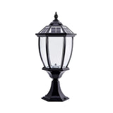 Vintage Solar Lantern Outdoor Garden Column Light Gold Image - 7