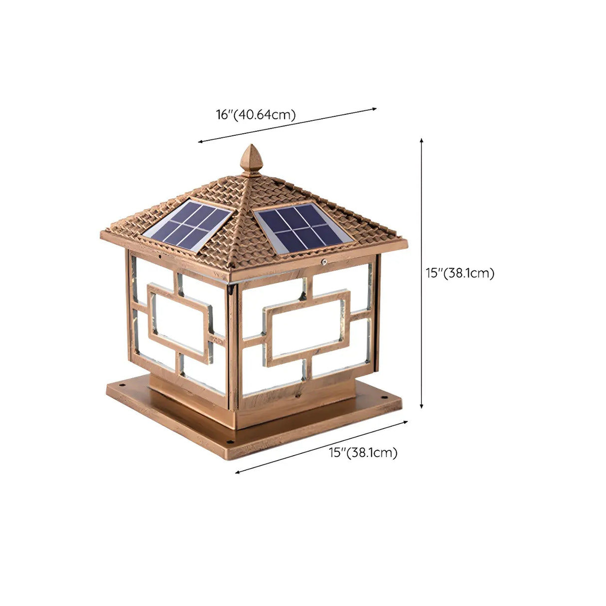 Vintage Solar-Powered Lantern Metal Outdoor Table Lamp Image - 22