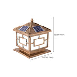 Vintage Solar-Powered Lantern Metal Outdoor Table Lamp Image - 24