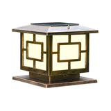 Vintage Solar-Powered Lantern Metal Outdoor Table Lamp Image - 3
