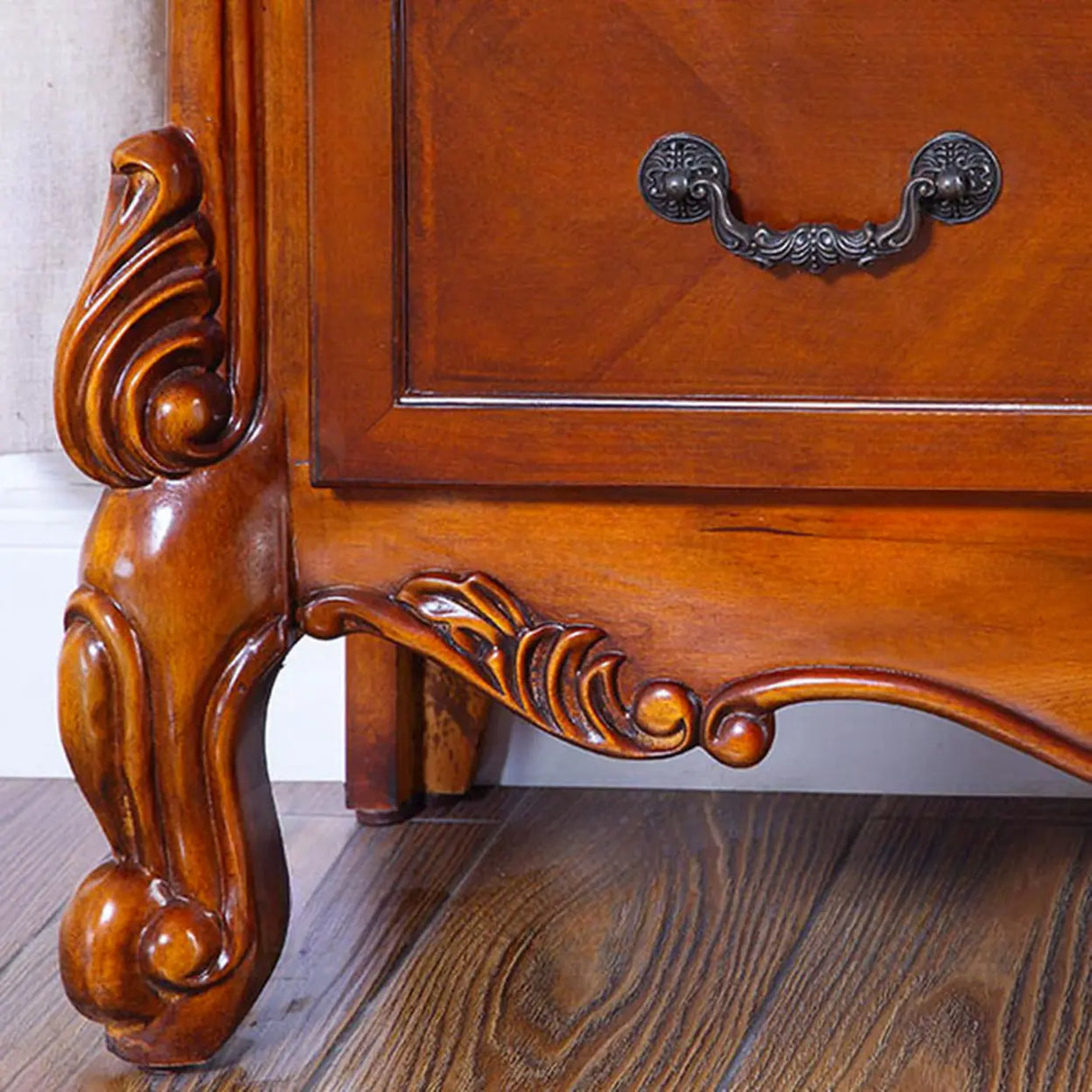 Vintage Solid Wood 2-Door Cabinet Organizer Bookcase Image - 11