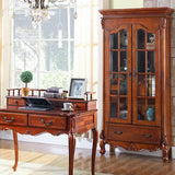 Vintage Solid Wood 2-Door Cabinet Organizer Bookcase Image - 5