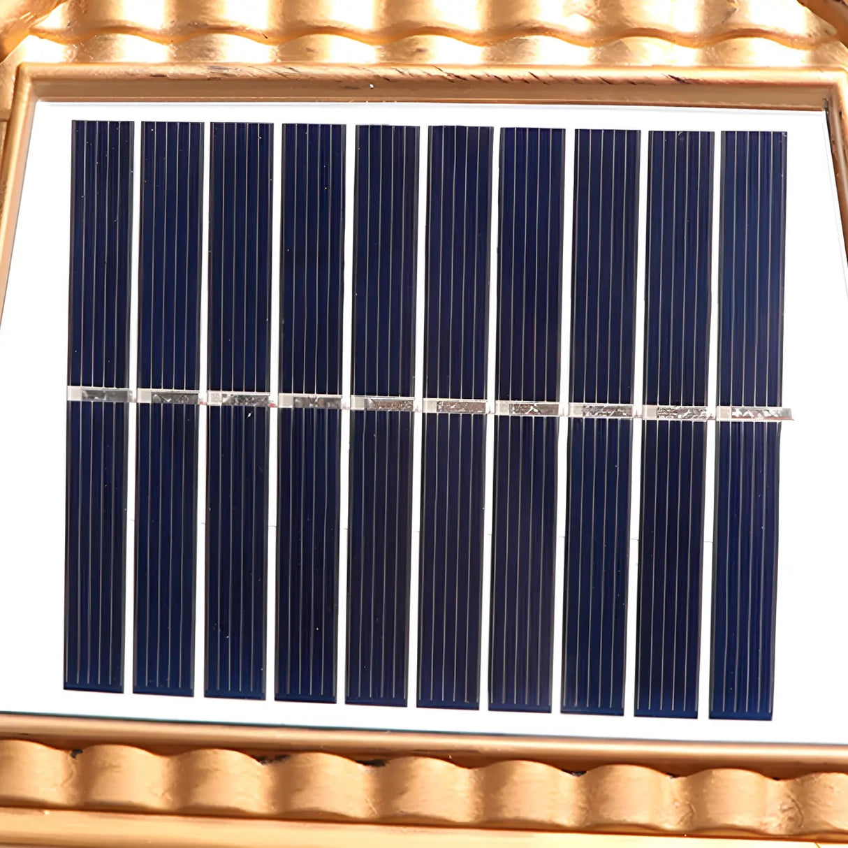 Vintage Square Chic Pattern Metal Solar Outdoor Lamp Image - 8
