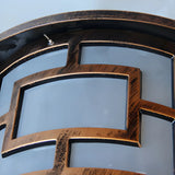 Vintage Square Metal Bronze Post Outdoor Table Lamp Image - 9