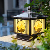 Vintage Square Metal Solar Garden Outdoor Lamp Bronze Image - 10