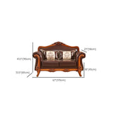 Vintage Tear Resistant Oiled Leather Flared Arm Sofa Image - 13