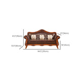 Vintage Tear Resistant Oiled Leather Flared Arm Sofa Image - 14