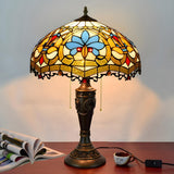 Vintage Tiffany Dome Stained Glass Shade Table Lamp Image - 14