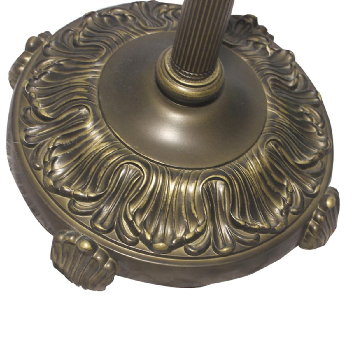 Vintage Tiffany Style Stained Dome Glass Floor Lamp Image - 10