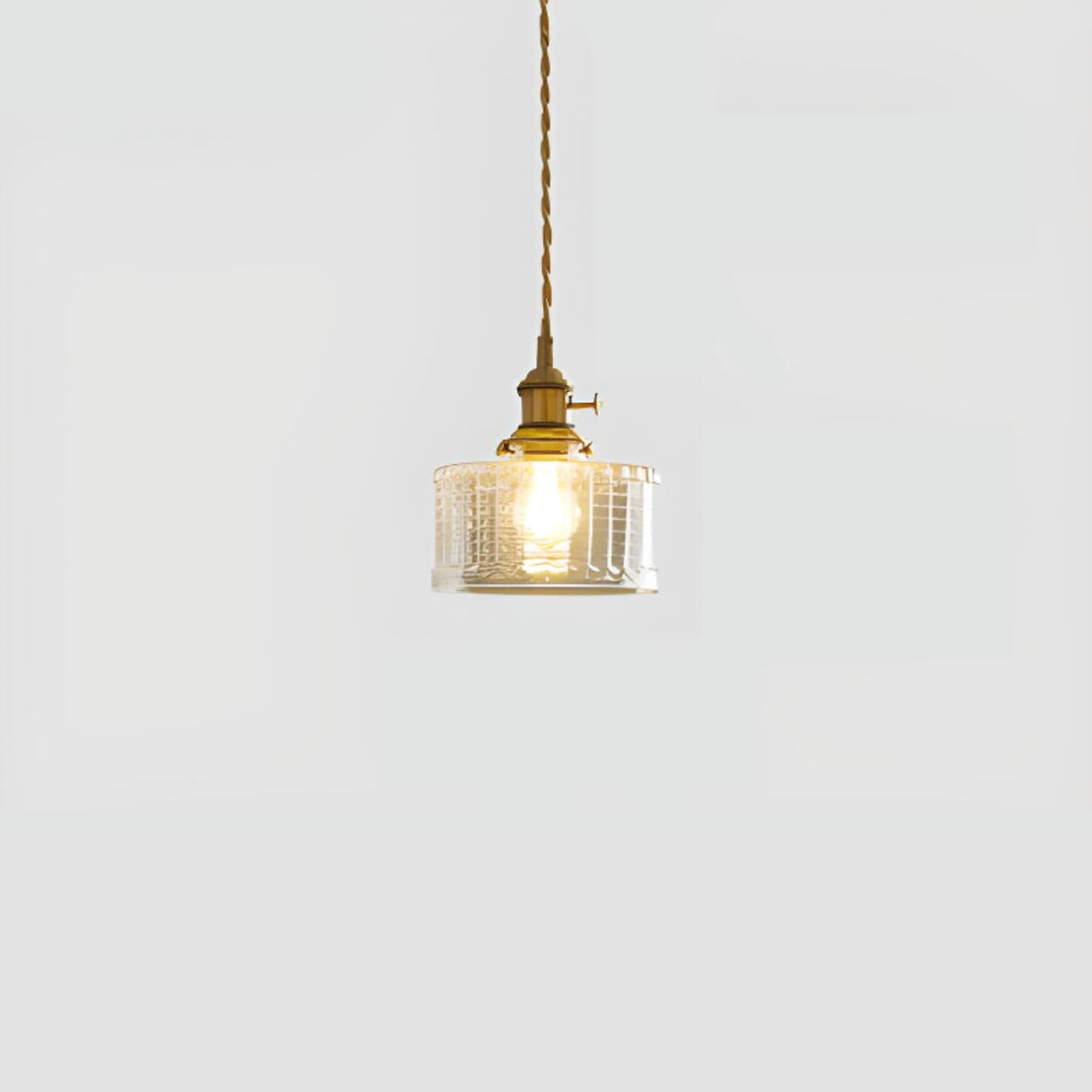 Vintage Transparent Glass Pendant Light Image - 11