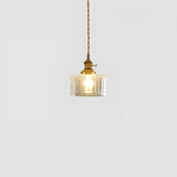 Vintage Transparent Glass Pendant Light Image - 11