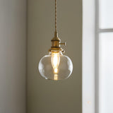 Vintage Transparent Glass Pendant Light Image - 12