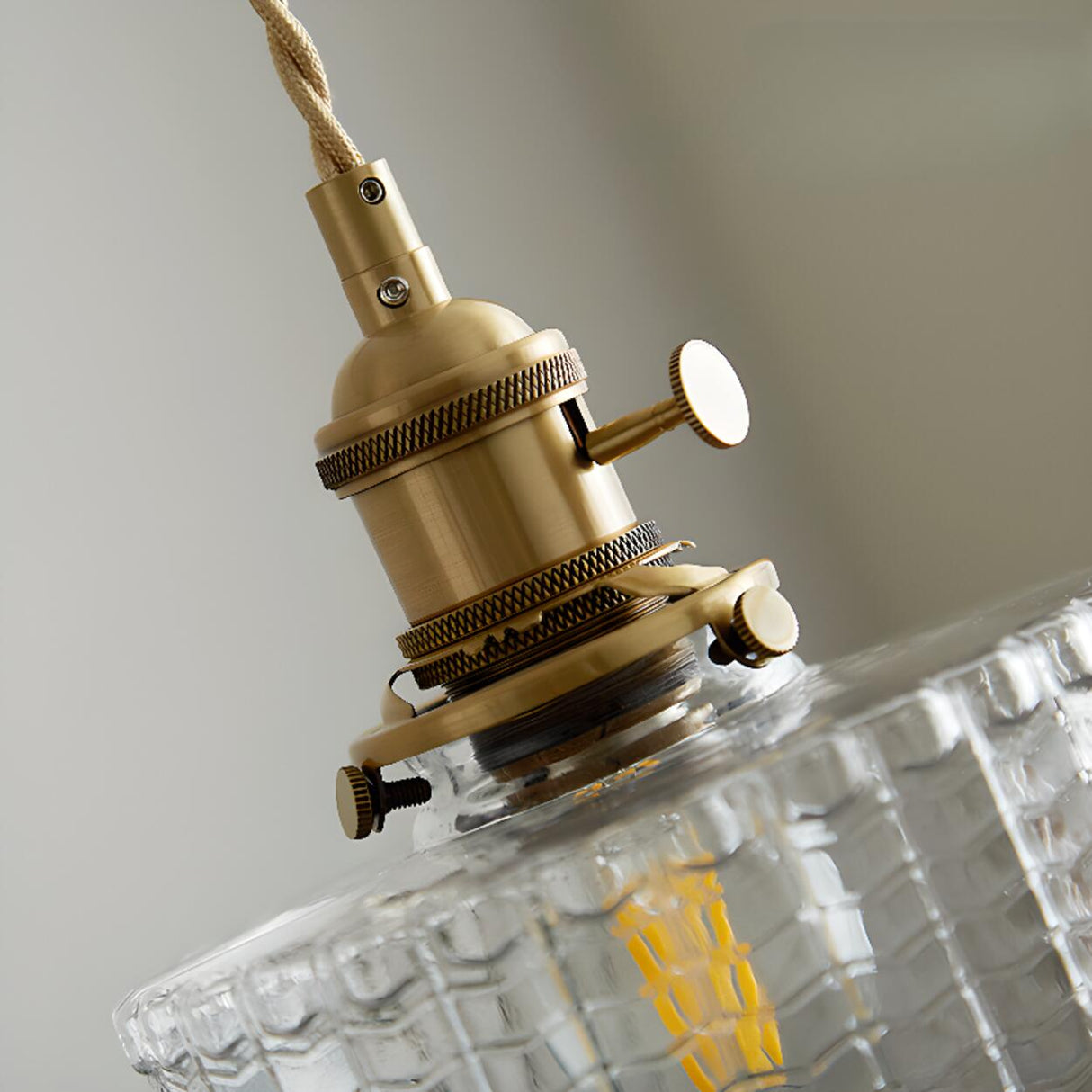 Vintage Transparent Glass Pendant Light Image - 18