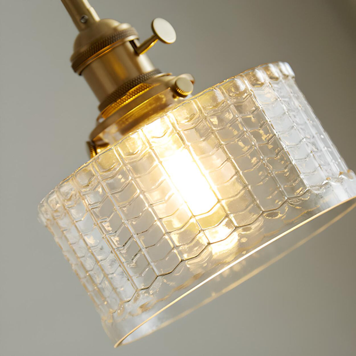 Vintage Transparent Glass Pendant Light Image - 19