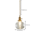Vintage Transparent Glass Pendant Light Image - 27