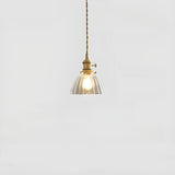 Vintage Transparent Glass Pendant Light Image - 6