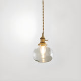 Vintage Transparent Glass Pendant Light Image - 7