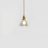 Vintage Transparent Glass Pendant Light Image - 8