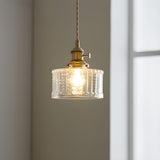 Vintage Transparent Glass Pendant Light Image - 9