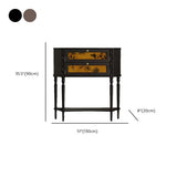 Vintage Two-Drawer Wood Narrow Console Table with Shelf Image - 10