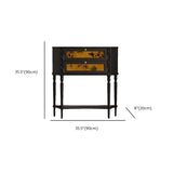Vintage Two-Drawer Wood Narrow Console Table with Shelf Image - 11