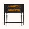 Vintage Two-Drawer Wood Narrow Console Table with Shelf Image - 2