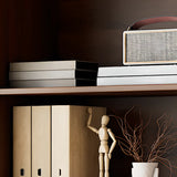 Vintage Vertical Glass Doors Timber Tall Bookcases Image - 13