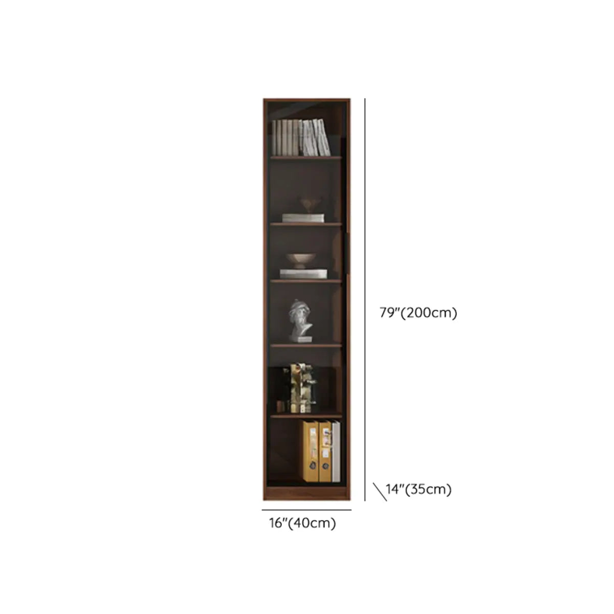 Vintage Vertical Glass Doors Timber Tall Bookcases 