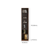 Vintage Vertical Glass Doors Timber Tall Bookcases #size