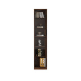 Vintage Vertical Glass Doors Timber Tall Bookcases Image - 2
