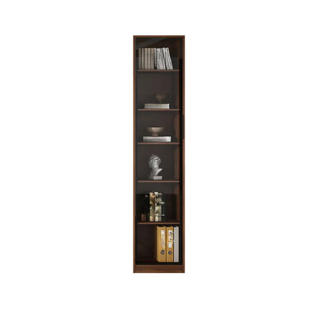 Vintage Vertical Glass Doors Timber Tall Bookcases Image - 2