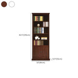 Vintage Vertical Solid Walnut Tall Storage Bookcase #size