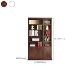 Vintage Vertical Solid Walnut Tall Storage Bookcase Image - 17