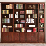 Vintage Vertical Solid Walnut Tall Storage Bookcase Image - 4
