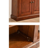 Vintage Vertical Walnut Tall Storage Bookcase Image - 14