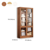 Vintage Vertical Wood Brown Storage Barrister Bookcase #size