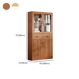 Vintage Vertical Wood Brown Storage Barrister Bookcase Image - 19