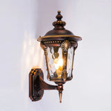 Vintage Waterproof Brass Exterior Wall Lantern Light Image - 11