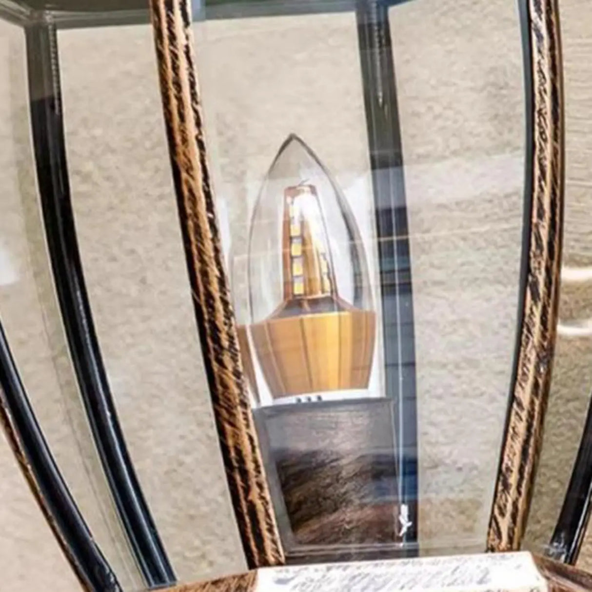 Vintage Waterproof Brass Exterior Wall Lantern Light Image - 14