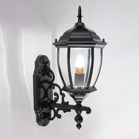 Vintage Waterproof Brass Exterior Wall Lantern Light Image - 2