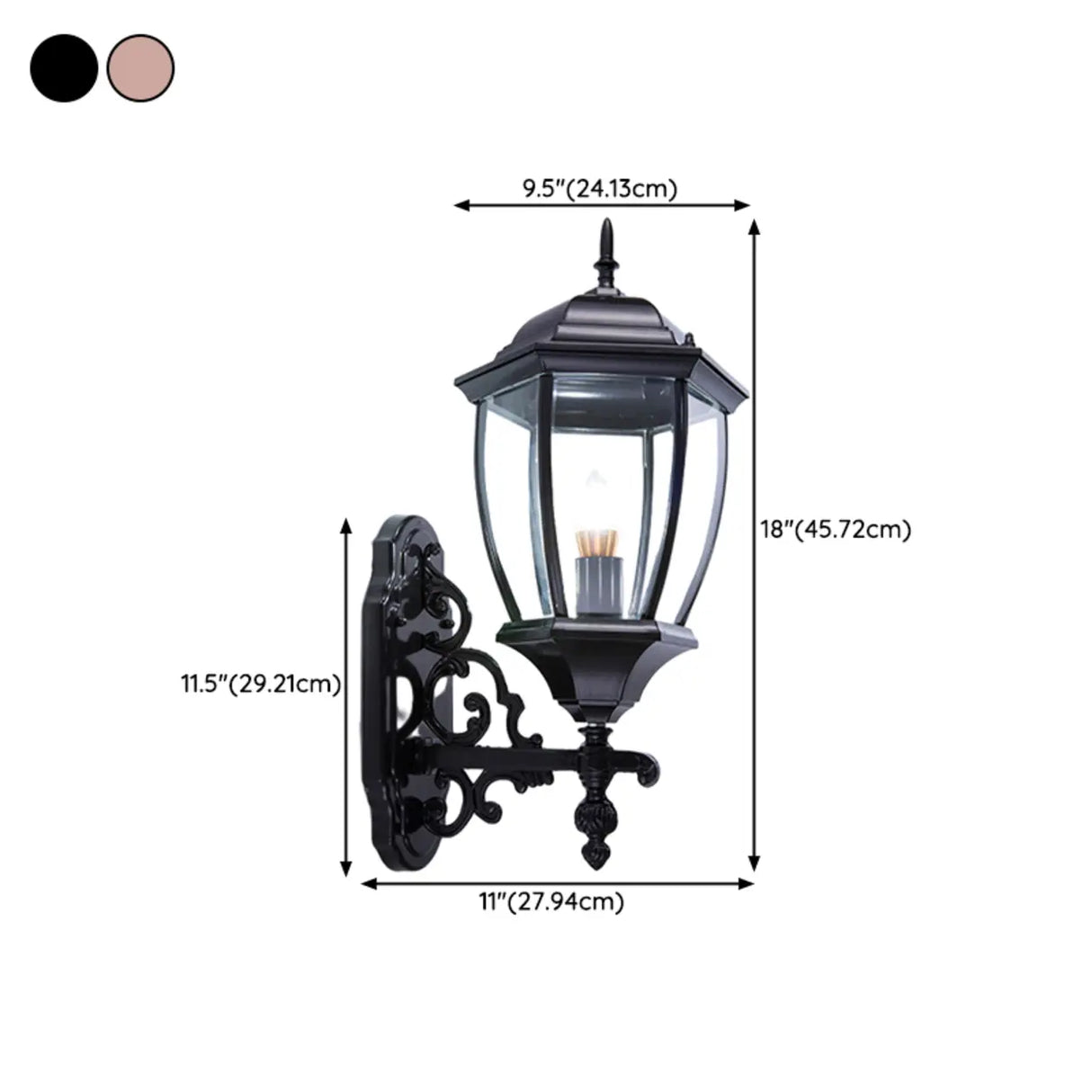Vintage Waterproof Brass Exterior Wall Lantern Light Image - 21