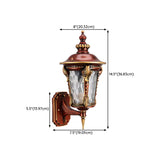 Vintage Waterproof Brass Exterior Wall Lantern Light Image - 22