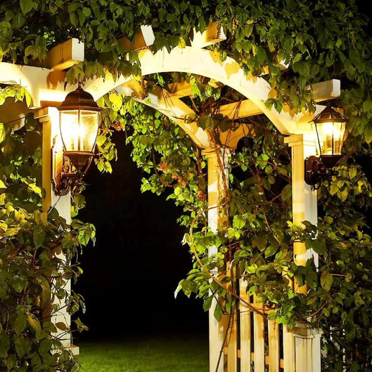 Vintage Waterproof Brass Exterior Wall Lantern Light Image - 7