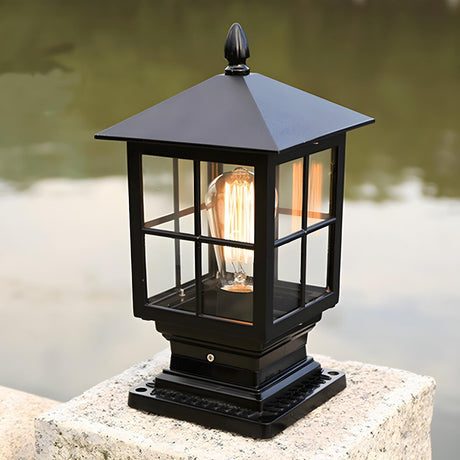 Vintage Waterproof Outdoor Black Wall Lantern Sconce Image - 2