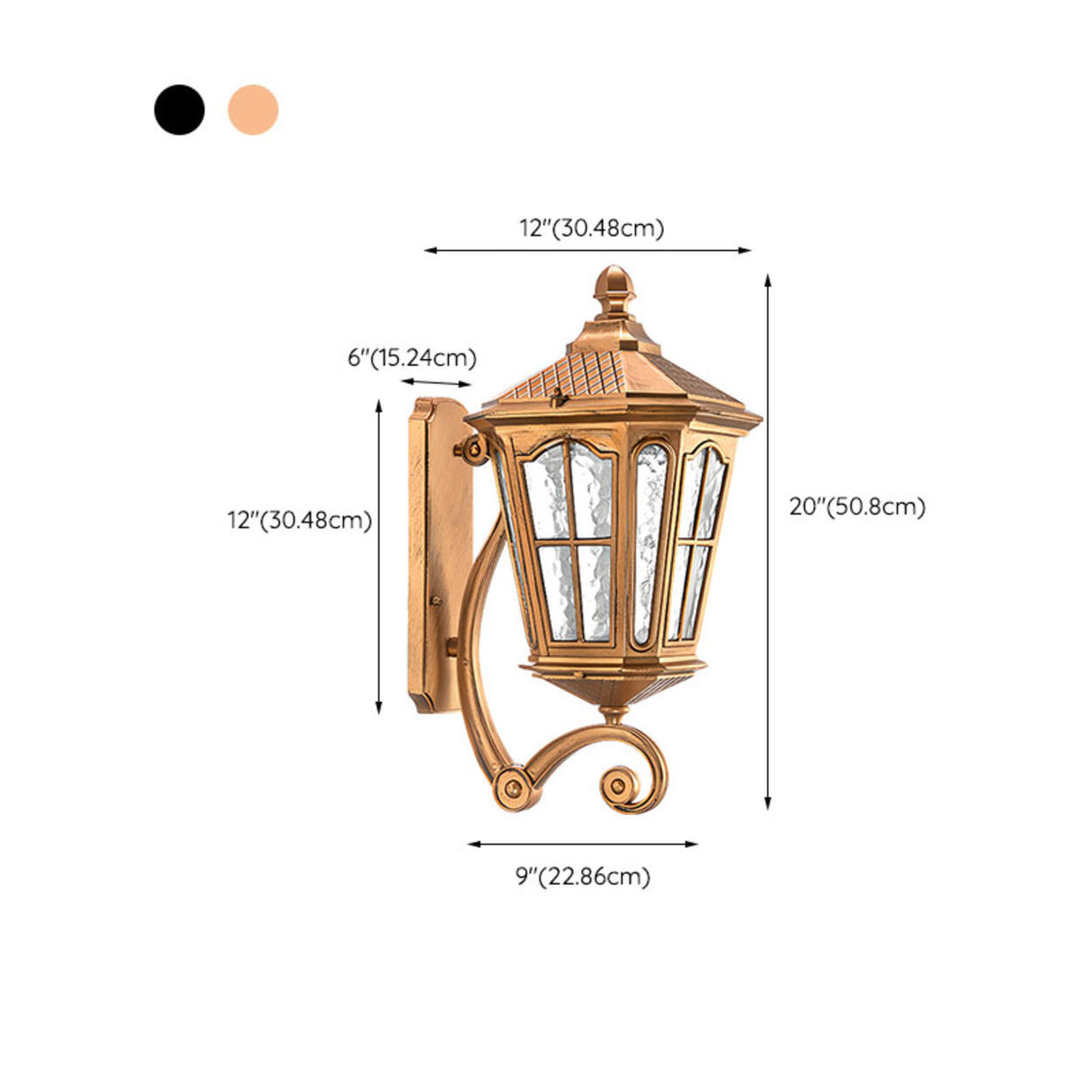Vintage Weather-Resistant Outdoor Wall Lantern Light 