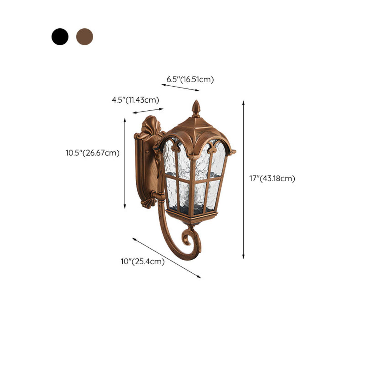 Vintage Weather-Resistant Outdoor Wall Lantern Light Image - 18