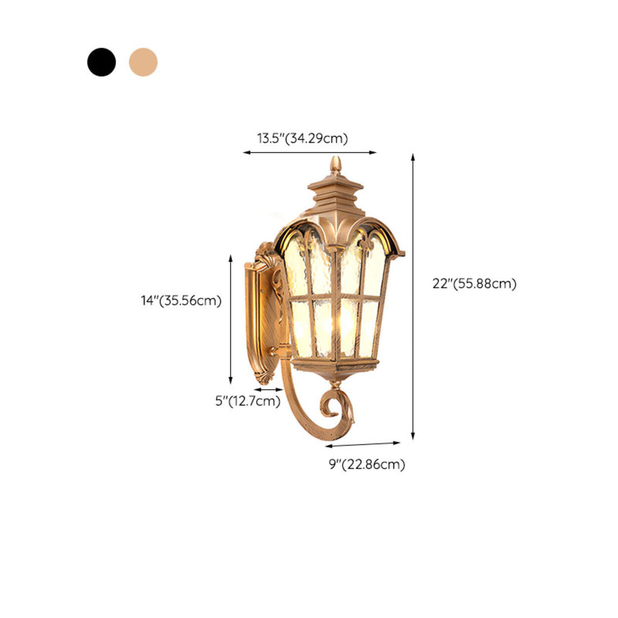 Vintage Weather-Resistant Outdoor Wall Lantern Light Image - 19